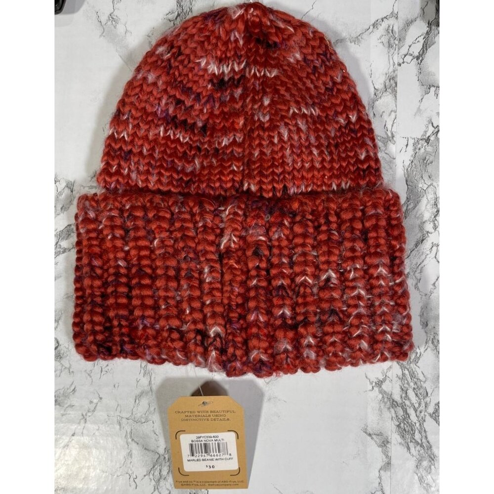 Frye & Co. Womens Chunky Knit  Bossa Nova Multi Marled Beanie With Cuff